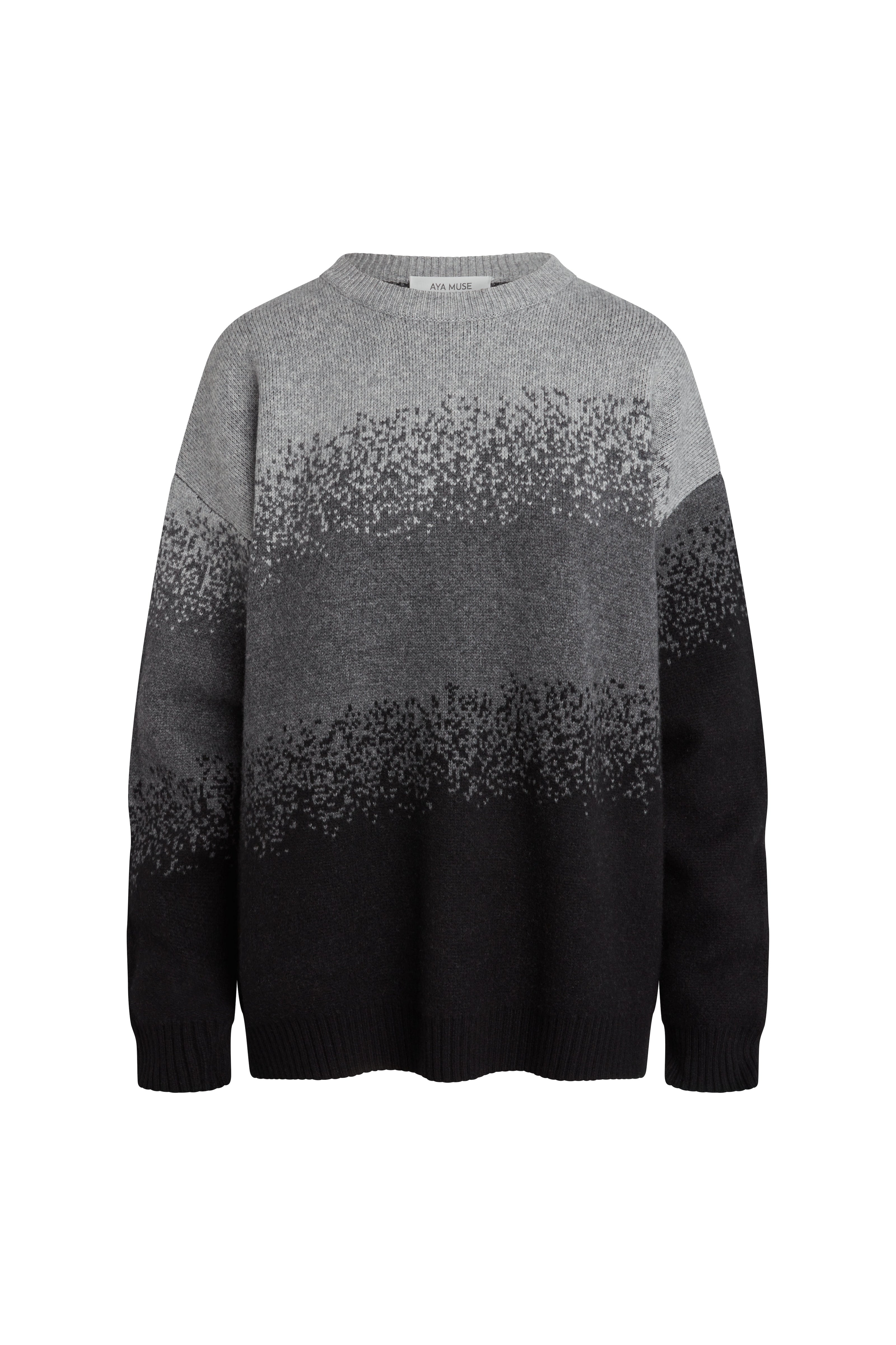 m.u CLASSY RAGLAN SWEAT ベージュ×ブラック P077441_R08_BLK_1_R08-