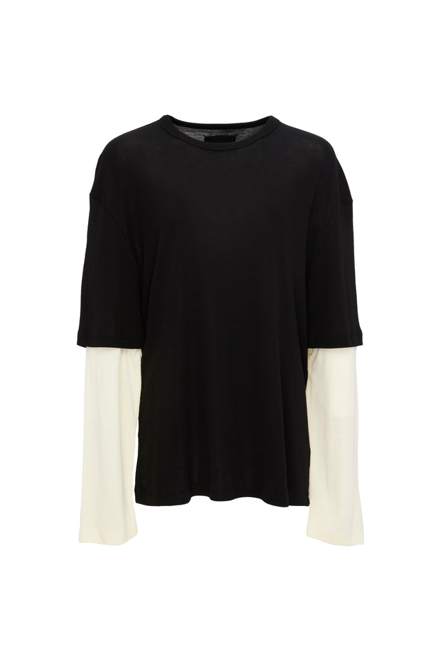 TWO TONE LONG-SLEEVE SHIRT