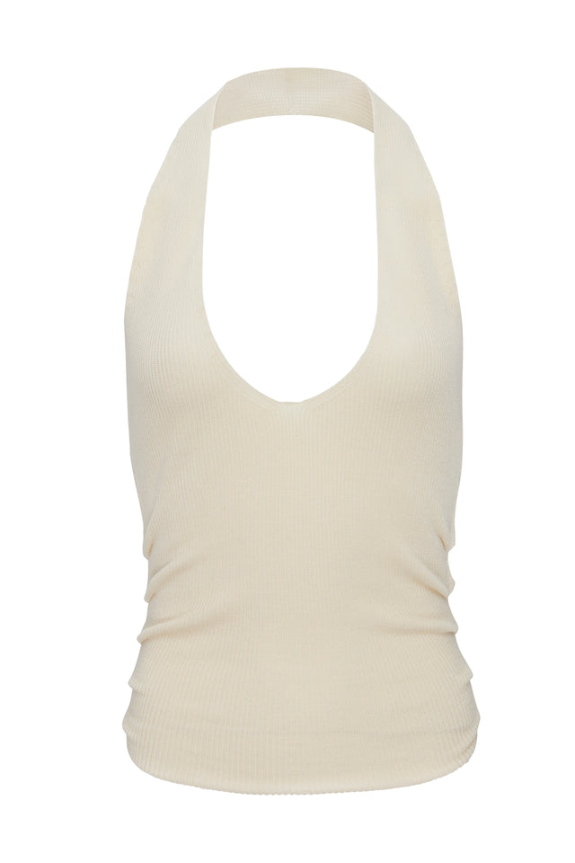 KNIT HALTER TOP