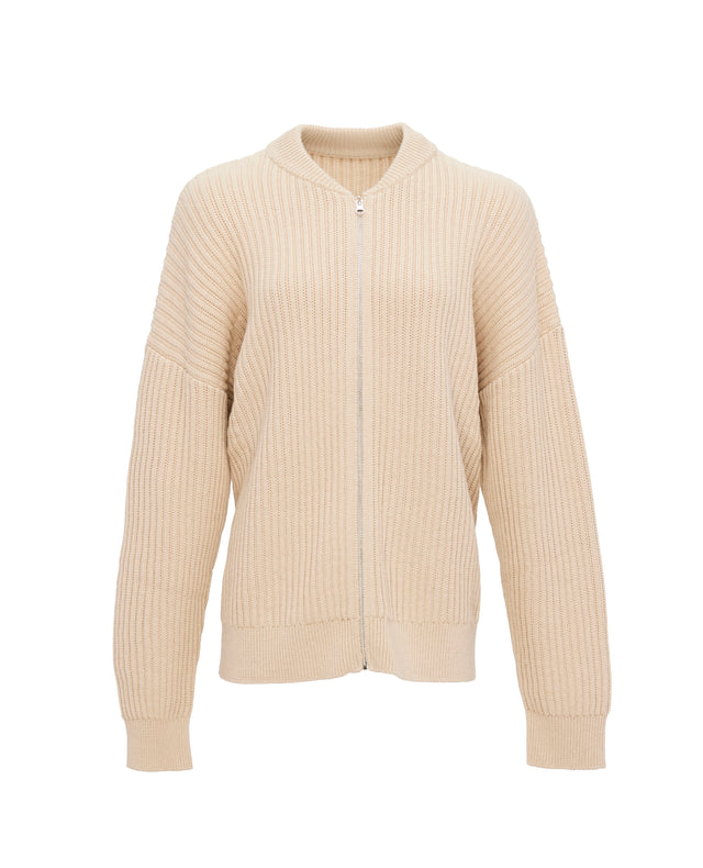 RIBBED ZIP-UP JACKET