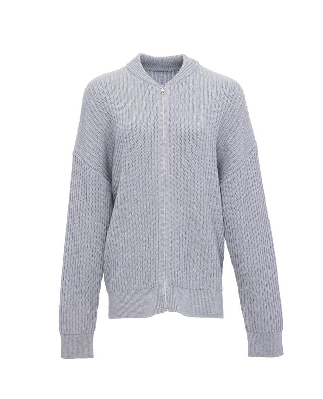 RIBBED ZIP-UP JACKET