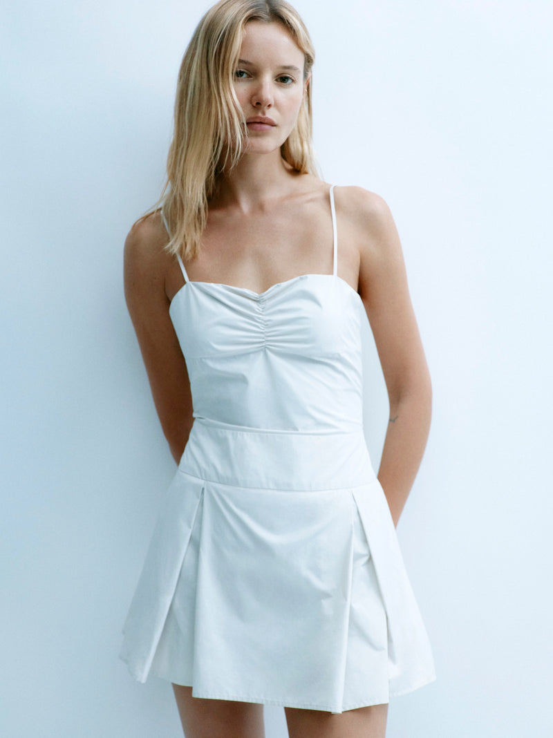 aya muse blue dress AYA MUSE | Women's | Dia Dress | White PAPRIKA Dress DAY
